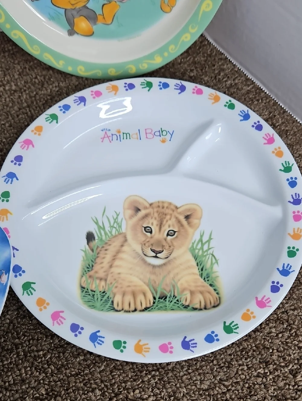 Vintage Kids Plates 8pc Lot Thomas Tank Looney Tunes Peter Rabbit Barney 90s